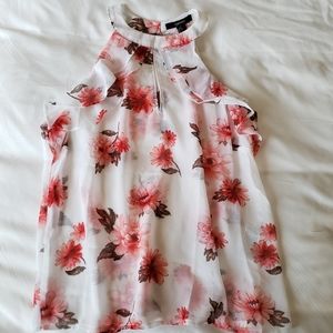 NWT Semisheer Floral Halter Top